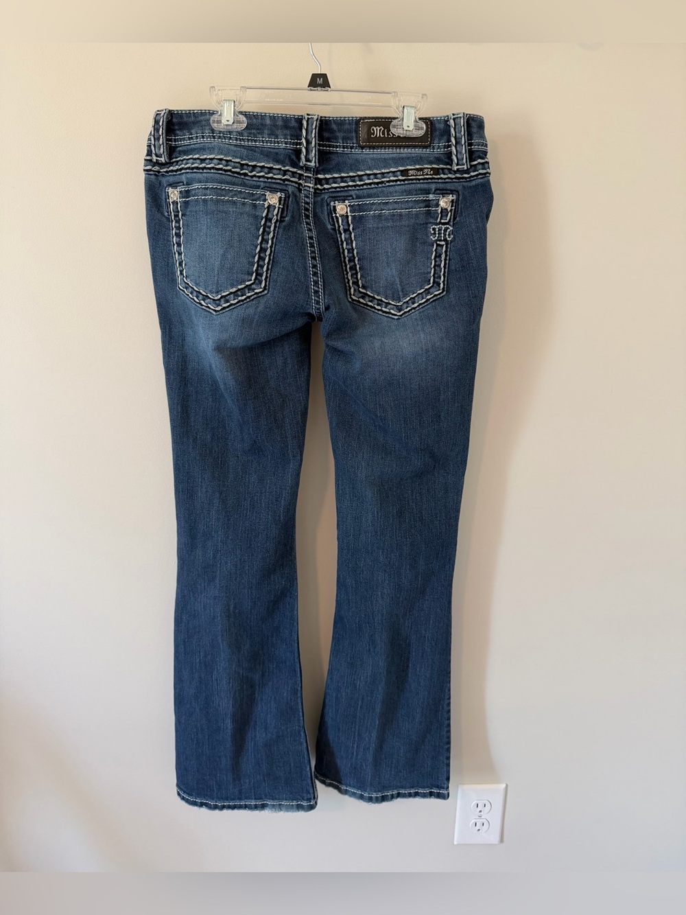 Miss Me Jeans Signature Boot Size 30 Stitching Low Rise